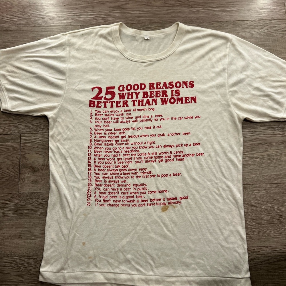 Men's White Graphic T-Shirt